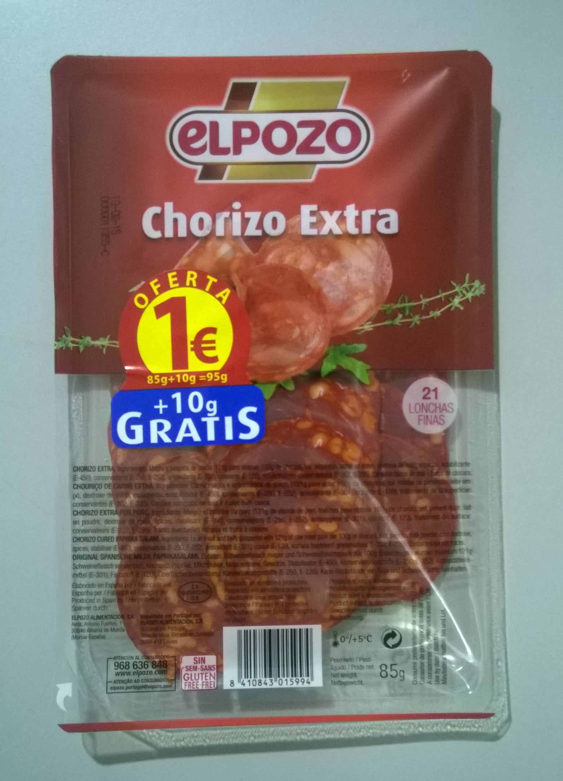 CHORIZO ELPOZO EXTRA LONCH.70 GR